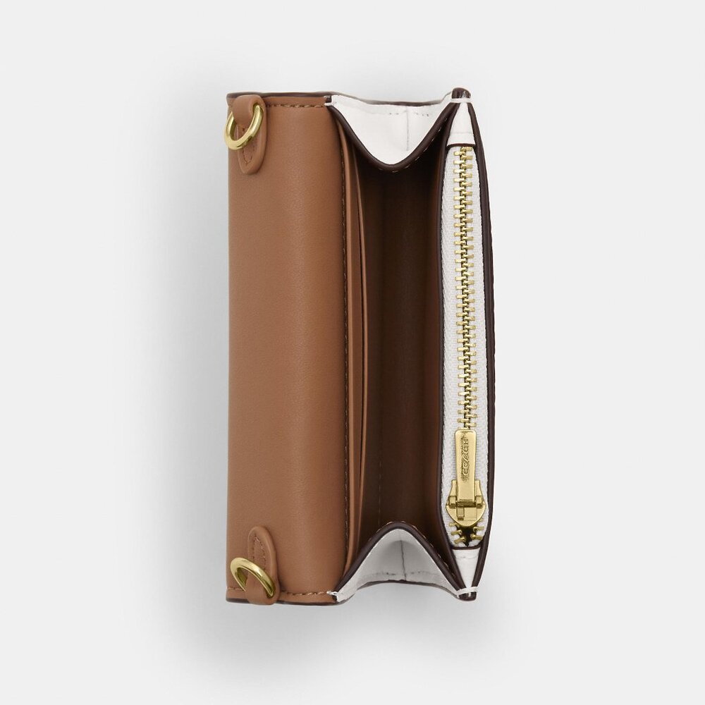 Coach Mini Envelope Wallet With Strap In Signature Canvas - Picture 4 of 5
